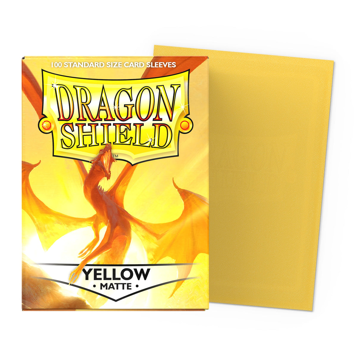 Dragon Shield Matte Sleeves Standard (100), cor Amarelo