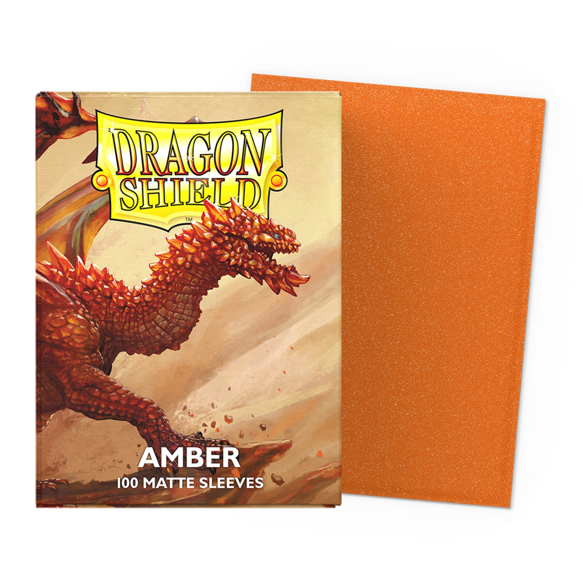 Dragon Shield Matte Sleeves Standard (100), cor Amber