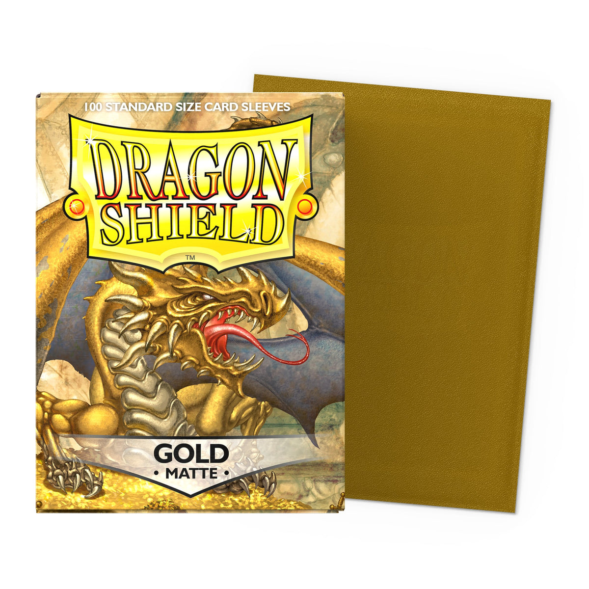 Dragon Shield Matte Sleeves Standard (100), cor Dourado