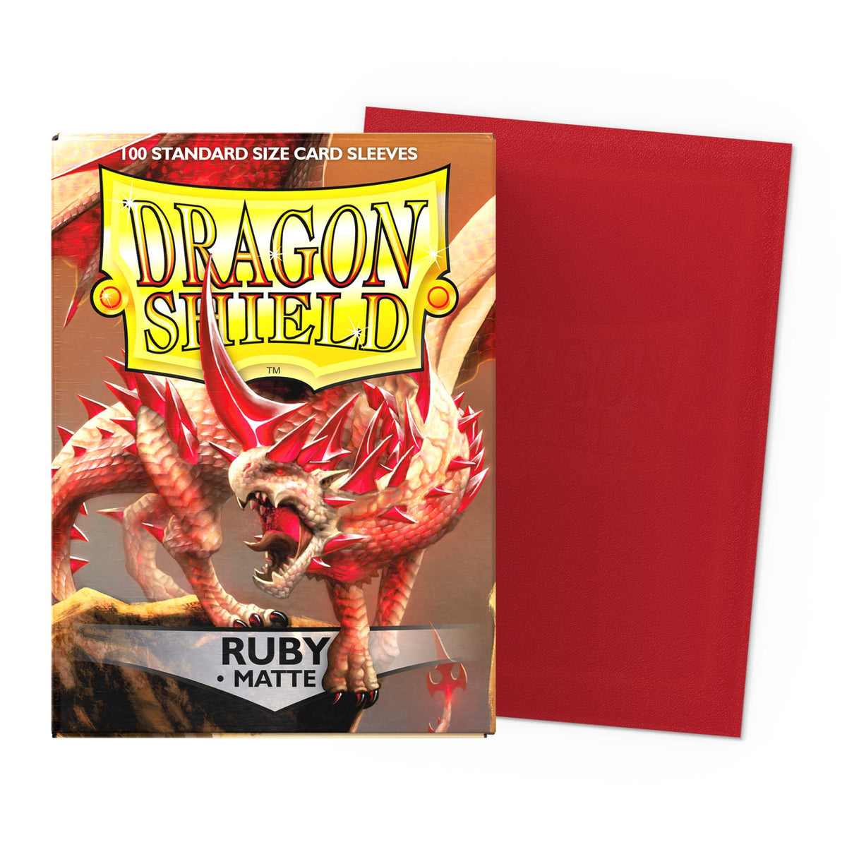 Dragon Shield Matte Sleeves Standard (100), cor Ruby