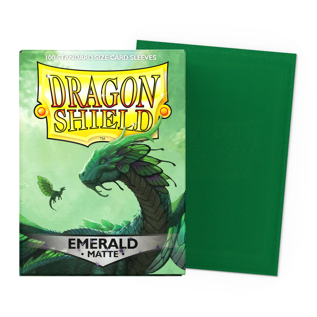 Dragon Shield Matte Sleeves Standard (100), cor Verde Esmeralda