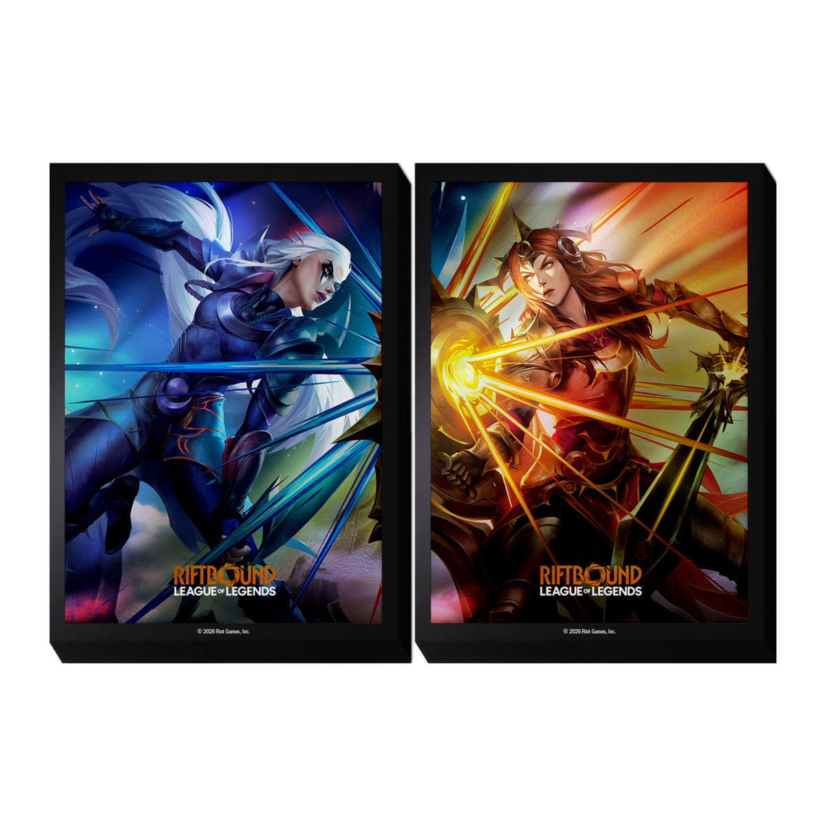 Riftbound Vendetta Art Sleeves, design Diana vs Leona