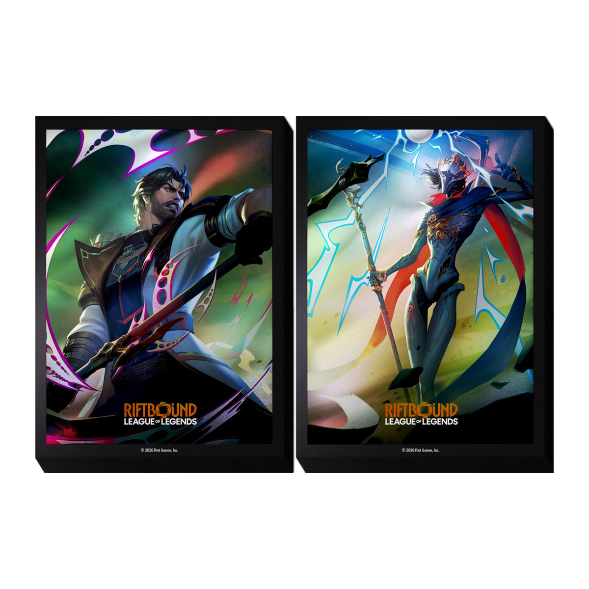 Riftbound Vendetta Art Sleeves, design Jayce vs Viktor