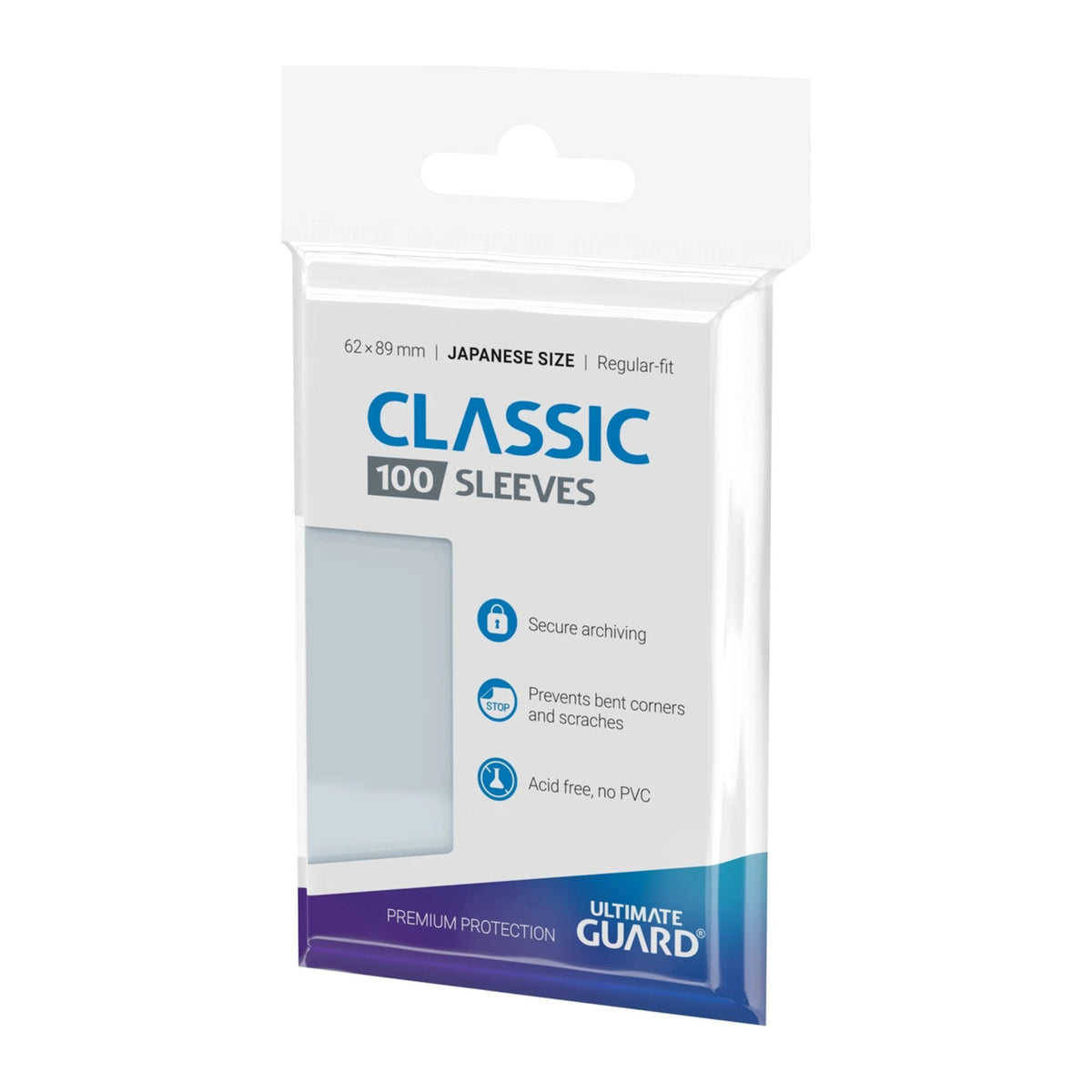Ultimate Guard Classic Soft Sleeves Transparent (100), embalagem de frente