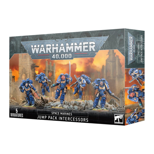 Caixa de miniaturas Warhammer 40.000: Space Marines Assault Intercessors with Jump Packs