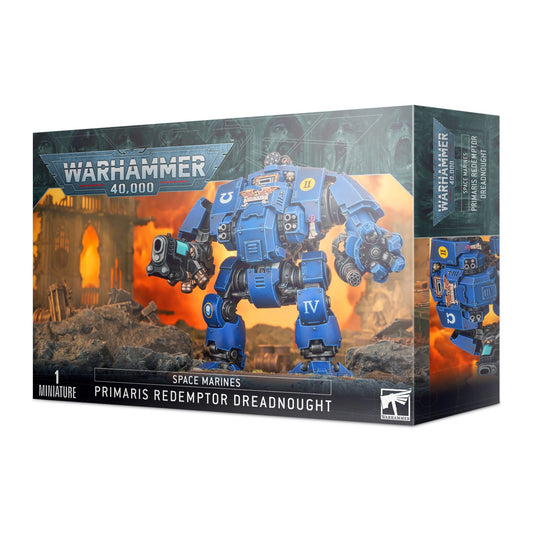 Caixa de miniaturas Warhammer 40.000: Space Marines Primaris Redemptor Dreadnought