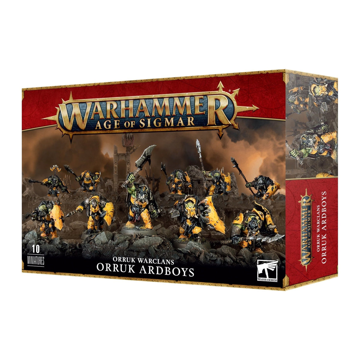 Caixa de miniaturas Warhammer Age of Sigmar: Orruk Warclans Orruk Ardboyz