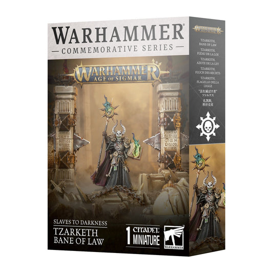 Caixa de miniaturas Warhammer Age of Sigmar: Slaves to Darkness Tzarketh, Bane of Law