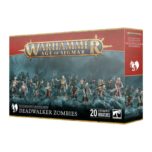 Caixa de miniaturas Warhammer Age of Sigmar: Soulblight Gravelords Deadwalker Zombies