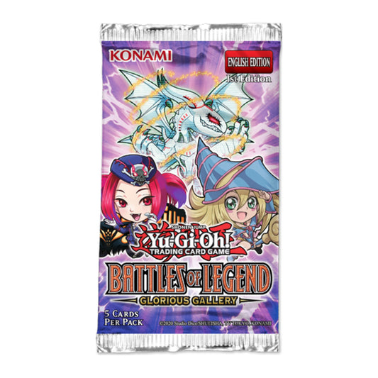Yu-Gi-Oh! Battles of Legend Glorious Gallery Booster em inglês, saqueta
