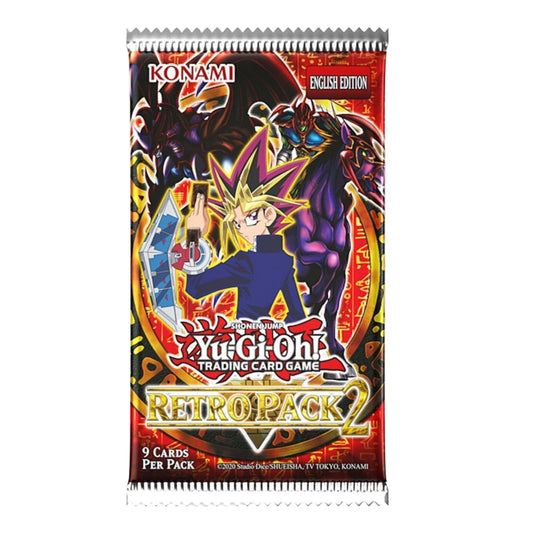 Yu-Gi-Oh! Retro Pack 2 Reprint Booster em inglês, saqueta de 9 cartas